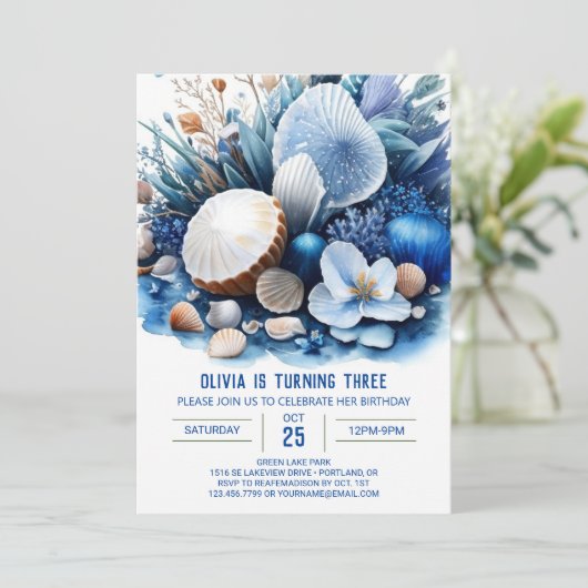 Invitation Undersea Adventure Boy Anniversaire (Debout devant)