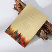 Invitation Une affaire de conte équitable : Mariage de automn