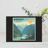 Invitation Une affiche de voyage classique nostalgique - Norv (Debout devant)