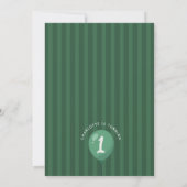 Invitation Une année chanceuse | St Patrick's Day 1er anniver (Dos)