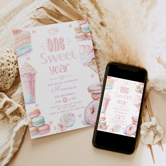 Invitation Une année douce 1er anniversaire