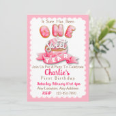 Invitation Une année douce Première fête d'anniversaire Invit (Debout devant)