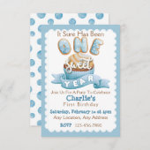 Invitation Une année douce Première fête d'anniversaire Invit (Devant / Derrière)