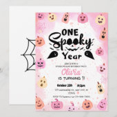 Invitation Une année Éffrayante Halloween Anniversaire Invita (Devant / Derrière)