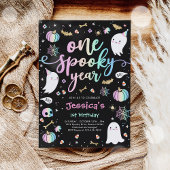 Invitation Une année Éffrayante mignonne Halloween Ghost 1er 