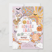 Invitation Une année Éffrayante Rétro Halloween Premier anniv (Devant)