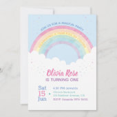 Invitation Une année pleine de couleurs | Premier anniversair (Devant)