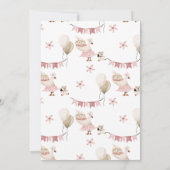 Invitation Une Aquarelle d'oie d'anniversaire Vintage (Dos)