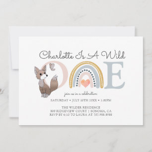 Invitation Une aquarelle sauvage Premier anniversaire de la f