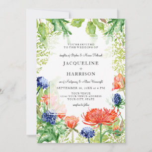 Invitation Une aquarelle simple et moderne qui tombe Orange M