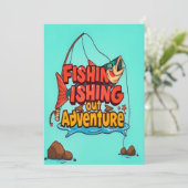 Invitation Une aventure de pêche attend (Debout devant)