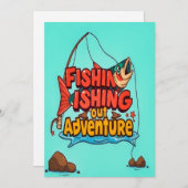 Invitation Une aventure de pêche attend (Devant / Derrière)