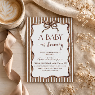 Invitation Une Baby est en train de préparer un café