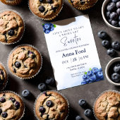 Invitation Une Baby Shower aquarelle aux bleuets douce comme 