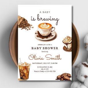 Invitation Une Baby Shower autour d'un Bébé en Route, Baby Sh