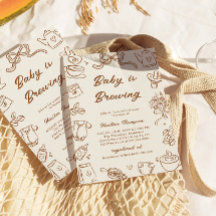 Une Baby Shower Café "Un Bébé Est En Train De Cuir