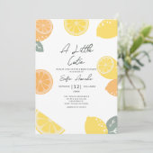 Invitation Une Baby Shower Citron Pastel Mignonne (Debout devant)