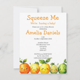 Invitation Une Baby Shower Citronnée Douce et Ensoleillée