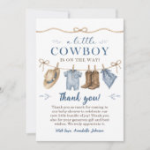 Invitation Une Baby Shower Cowboy pour Petit Garçon (Devant)