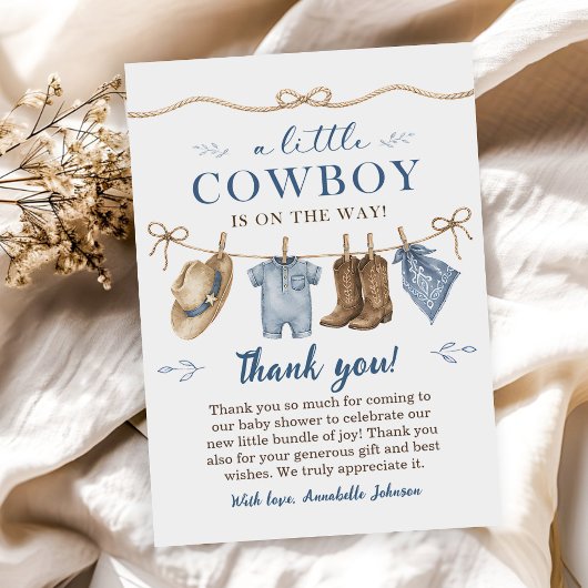 Invitation Une Baby Shower Cowboy pour Petit Garçon