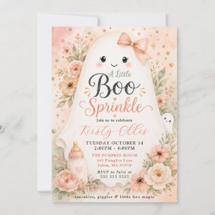Invitation Une Baby Shower Douce pour un Petit Fantôme Mignon