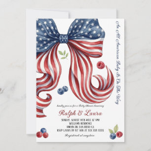 Invitation Une Baby Shower Drapeau Arc-en-ciel Bébé Tout Amér