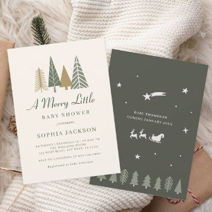 Invitation Une Baby Shower Féérique de Petit Hiver 