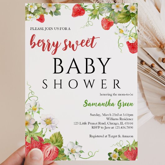 Invitation Une Baby Shower Fruitée et Douce