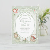 Invitation Une Baby Shower Fruitée pour un Bébé Adorable (Debout devant)