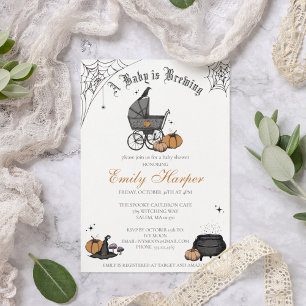 Invitation Une Baby Shower Genre Neutre "Un Bébé Est En Train