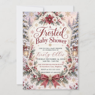 Invitation Une Baby Shower givré