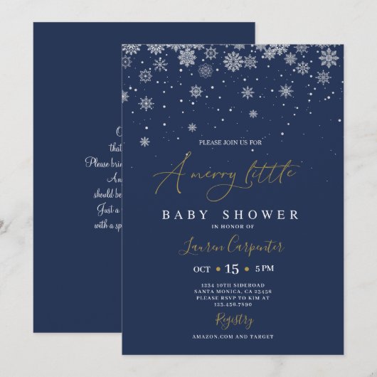 Invitation Une Baby Shower Joyeuse (Devant / Derrière)