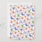 Invitation Une Baby Shower Papillon Mignon (Dos)