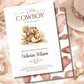 Invitation Une Baby Shower petit cowboy Far West