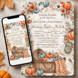 Invitation Une Baby Shower Petite Citrouille