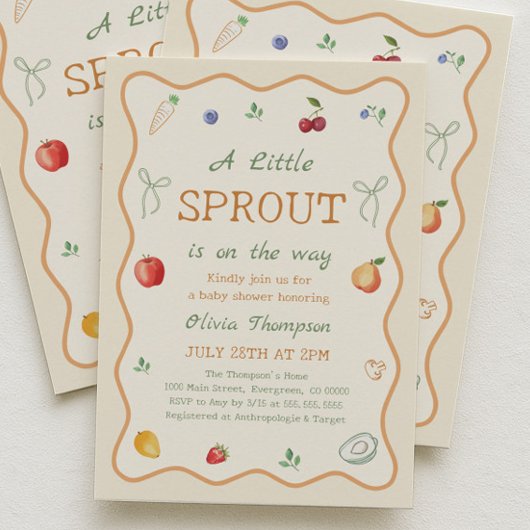 Invitation Une Baby Shower Petite Pousse