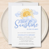Invitation Une Baby Shower pour Garçon 'Un Petit Rayon de Sol