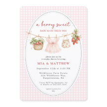 Une Baby Shower pour un Bébé Fraise Douce Couple