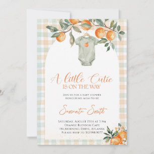 Invitation Une Baby Shower pour un petit amour orange