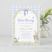 Invitation Une Baby Shower pour un Petit Lapin (Debout devant)