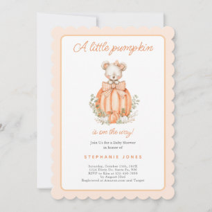 Invitation Une Baby Shower pour une petite citrouille fille