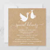 Invitation Une Baby Shower / Sprinkle de Livraison Spéciale p (Devant)