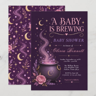 Invitation Une Baby Shower 'Un Bébé Est En Train De Brasser'