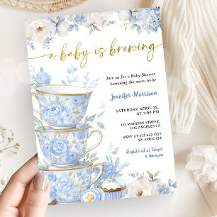Invitation Une Baby Shower "Un Bébé est en Train de Préparer