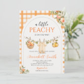 Invitation Une Baby Shower un peu PEACHY (Debout devant)