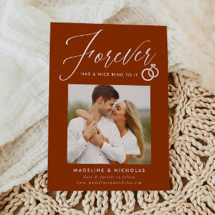 Invitation Une Belle Bague À Elle Rouille Fiançailles Faire-p