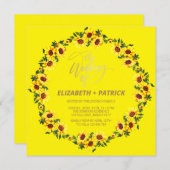 Invitation Une belle couronne de tournesols, (Devant / Derrière)