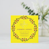 Invitation Une belle couronne de tournesols, (Debout devant)