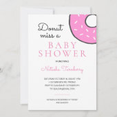 Invitation Une Belle Donut Rose Manque Un Baby shower (Devant)