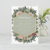 Invitation Une belle douche nuptiale fleurie (Debout devant)